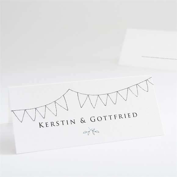 Tischkarte Hochzeit Blätterkranz mit Farbenspiel ref.N440700