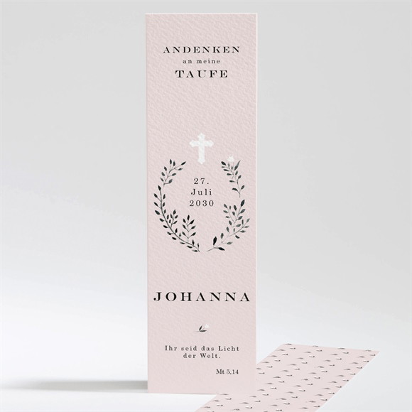 Andenken Taufe Ring der Natur Rosa ref.N20139