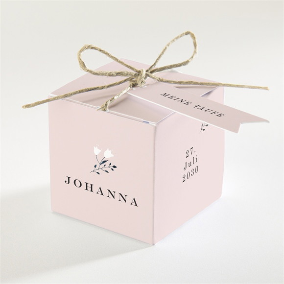 Geschenkbox Taufe Ring der Natur Rosa ref.N340164