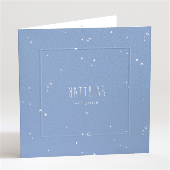 Einladung Taufe Unser Star blau ref.N451132