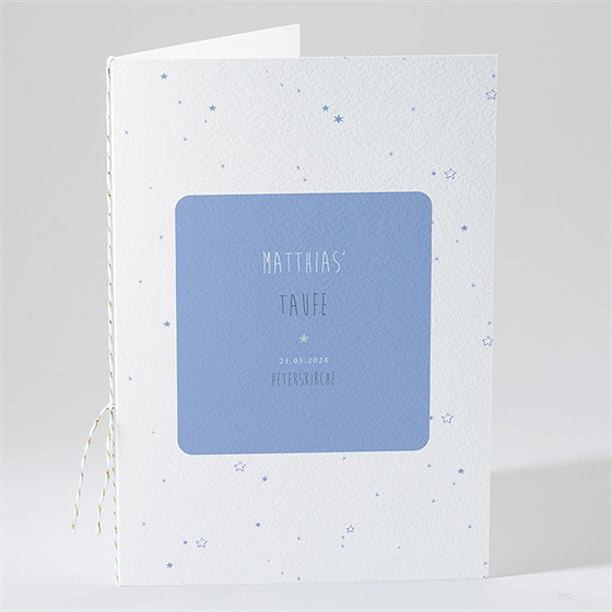 Kirchenheft Taufe Unser Star Blau