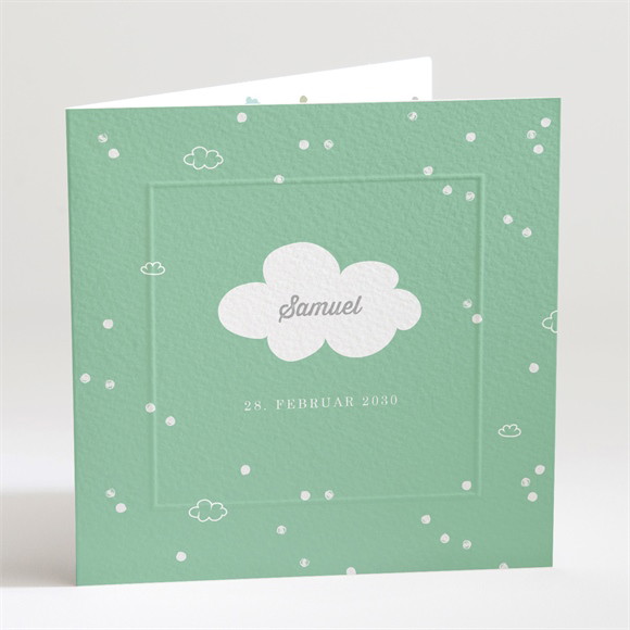 Geburtskarte Kleine Wolke Grün ref.N451136