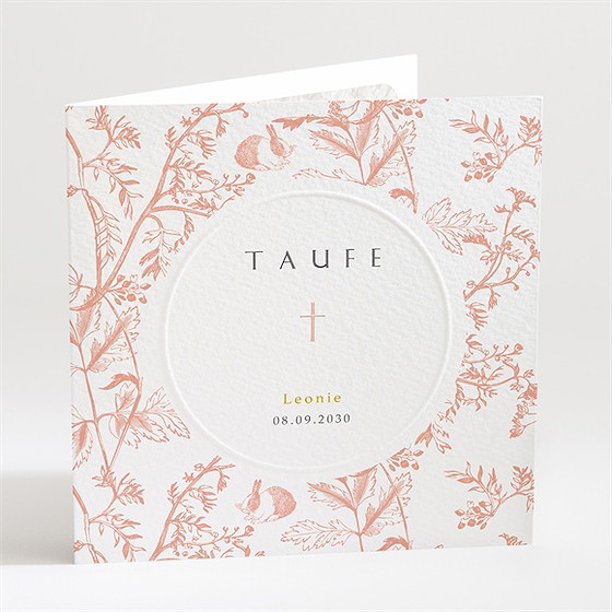 Einladung Taufe Vintage Natur