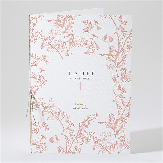 Kirchenheft Taufe Vintage Natur