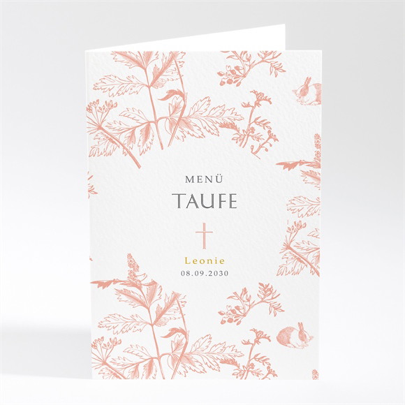 Menükarte Taufe Vintage Natur ref.N401815