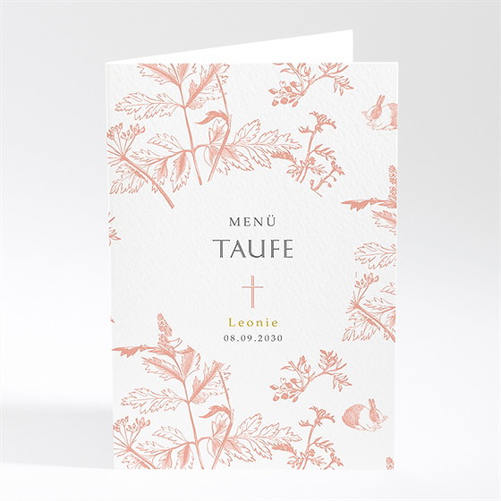 Menükarte Taufe Vintage Natur