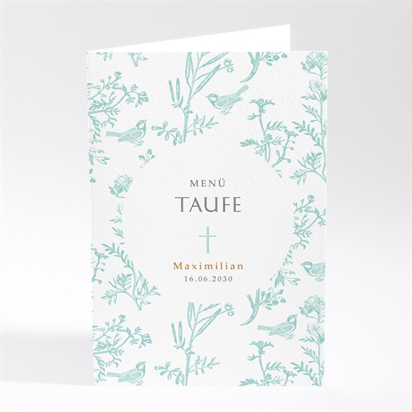 Menükarte Taufe Vintage Vogel ref.N401816