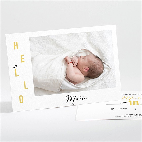 Geburtskarte Hello Little Bird