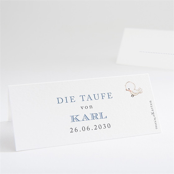 Tischkarte Taufe zarte illustration
