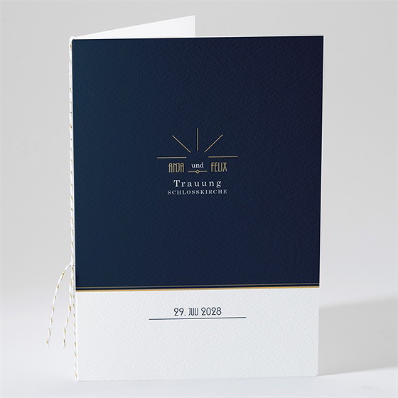 Kirchenheft Hochzeit Art Déco