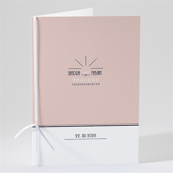 Kirchenheft Hochzeit art-déco design