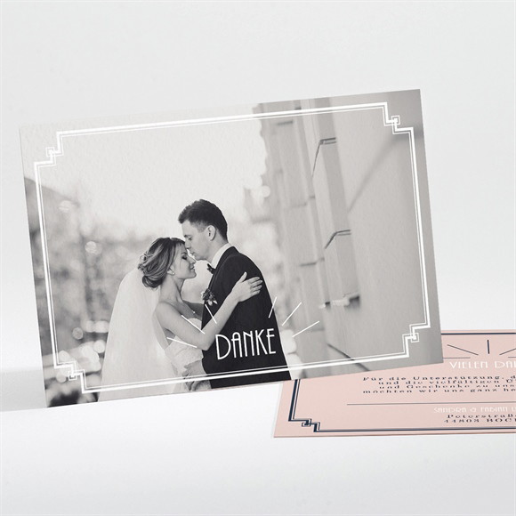 Dankeskarte Hochzeit Art-Déco Design ref.N111247