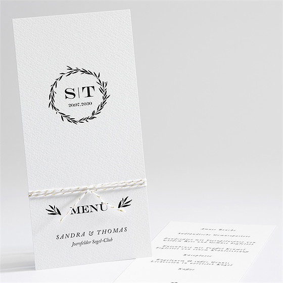 Menükarte Hochzeit Retro Chic