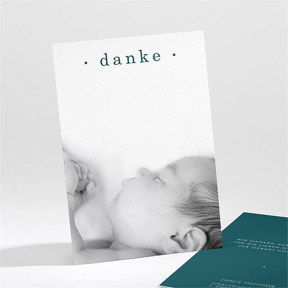 Dankeskarte Geburt Smaragd