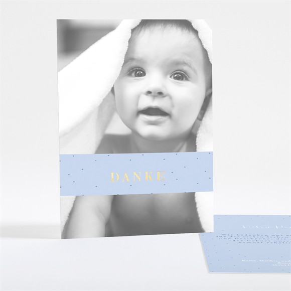 Dankeskarte Geburt Im Traum - Gold ref.N28107