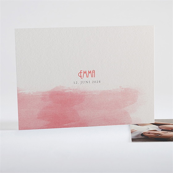 Geburtskarte Pinselstrich