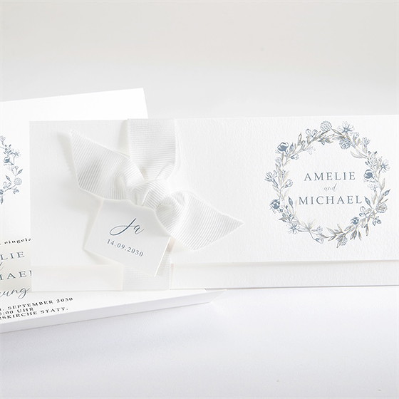 Hochzeitseinladung blumengesteck