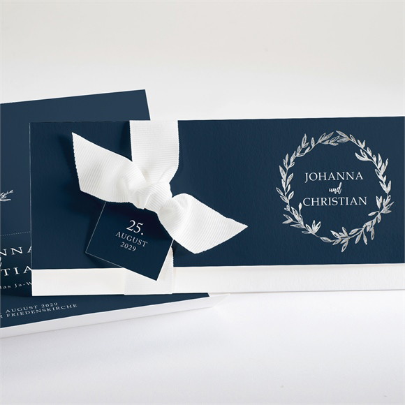 Hochzeitseinladung Mineralblau ref.N94123