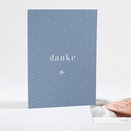 Dankeskarte Geburt Silberstern
