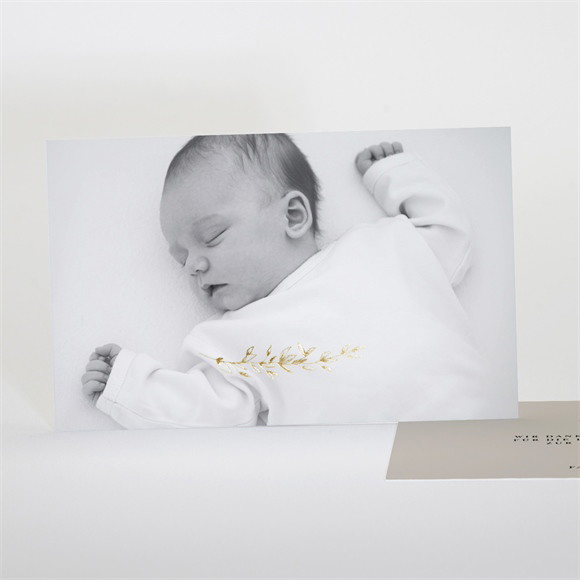 Dankeskarte Geburt Goldrahmen ref.N17115