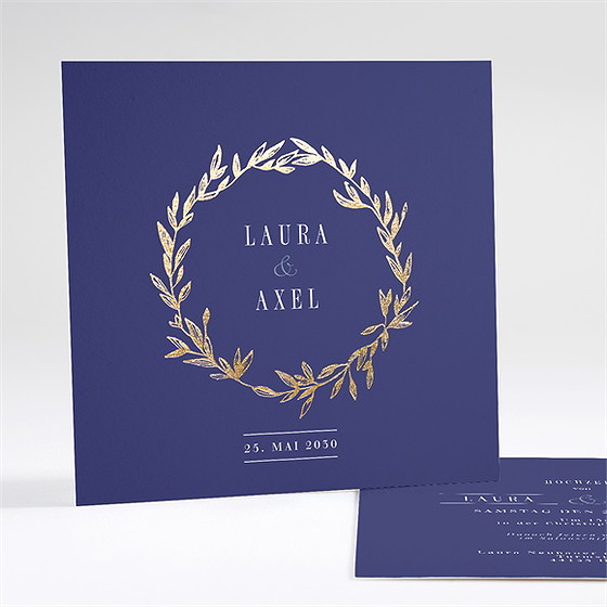 Hochzeitseinladung Blaue Eleganz