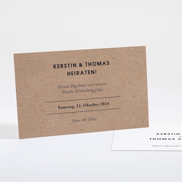 Save the Date Karte Naturbelassen ref.N16140