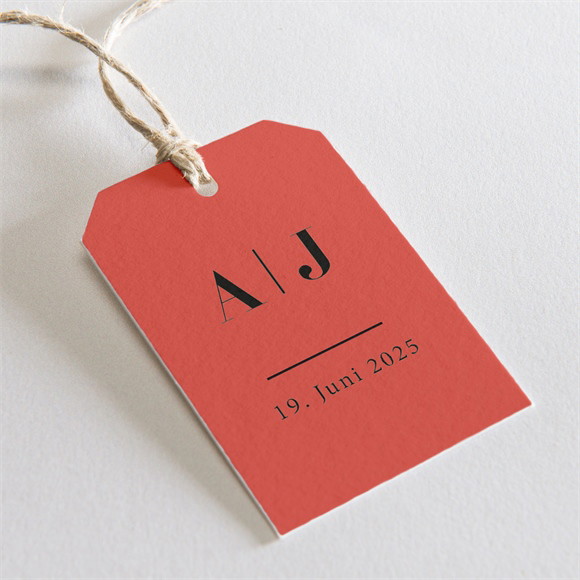 Geschenkanhänger Hochzeit "Karmin"