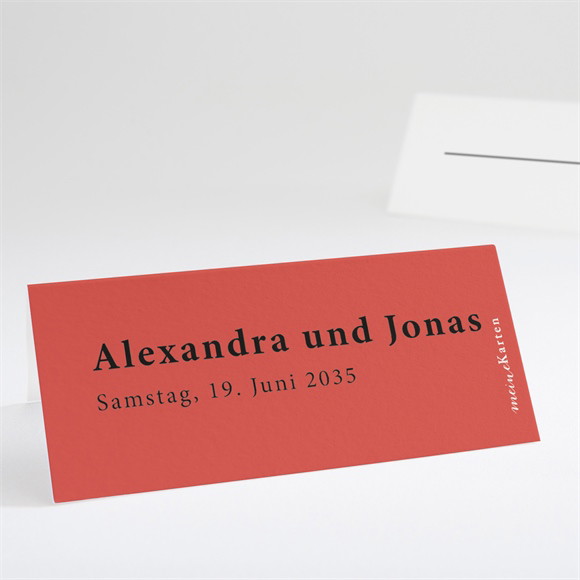 Tischkarte Hochzeit Karminrot ref.N440723
