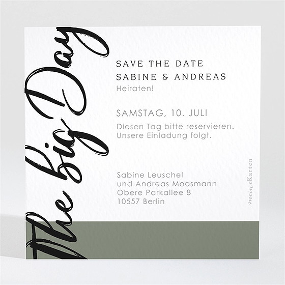 Save The Date Karte The Big Day