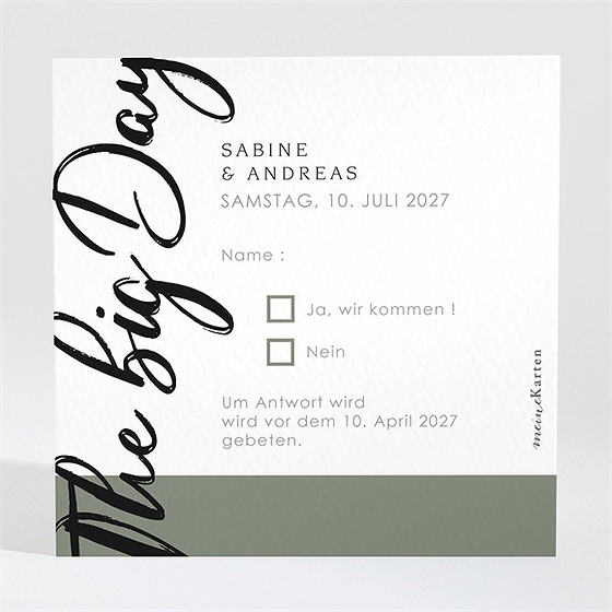 Antwortkarte Hochzeit The Big Day