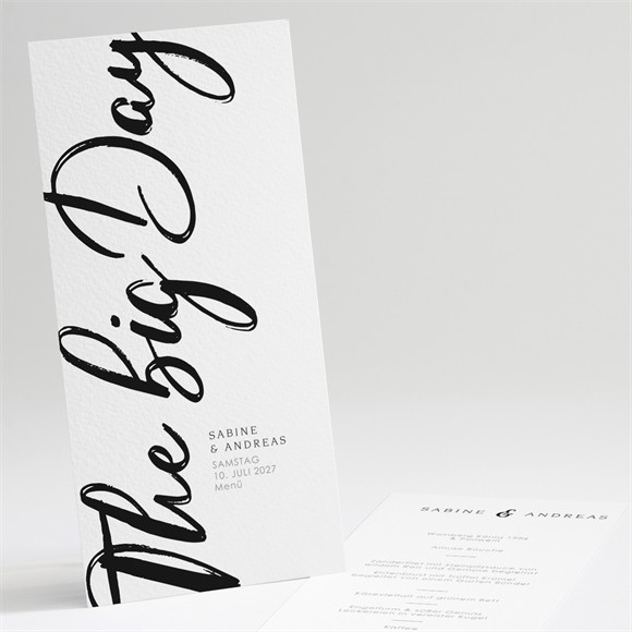 Menükarte Hochzeit The big day ref.N22197
