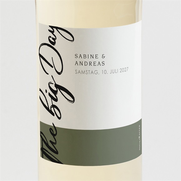 Flaschenetikett Hochzeit The big day ref.N3001549