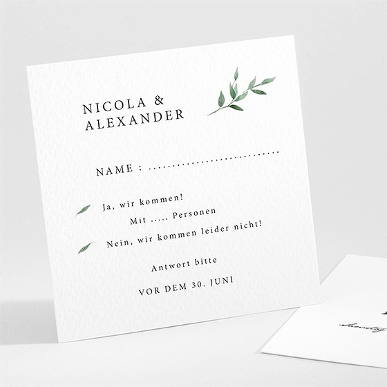 Antwortkarte Hochzeit unter dem olivenbaum