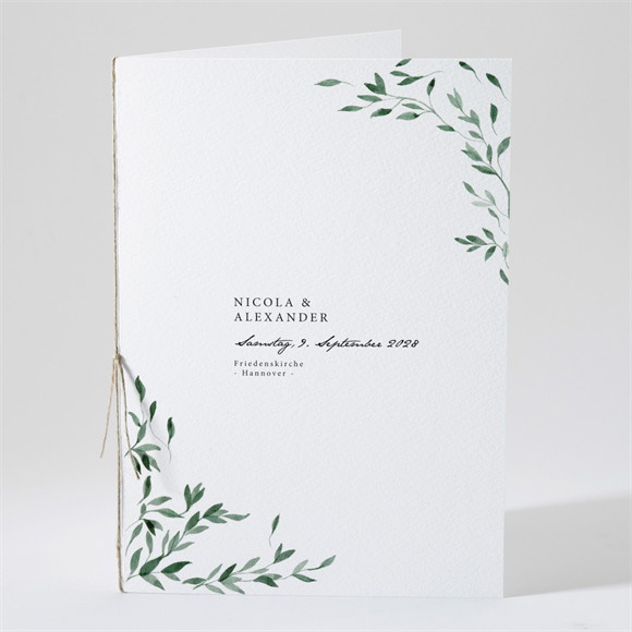 Kirchenheft zur Hochzeit "Unter dem Olivenbaum"