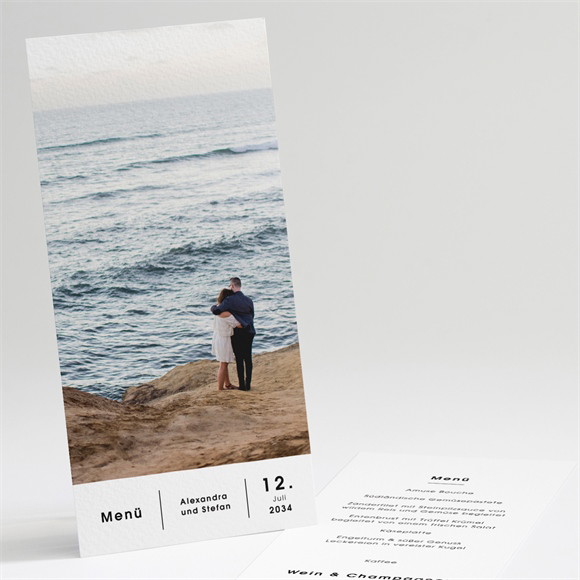 Menükarte Hochzeit Blick in die Ferne ref.N22195