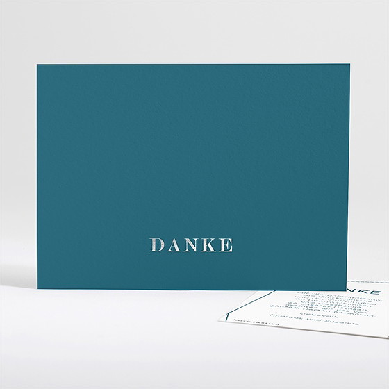 Dankeskarte Hochzeit Tiefes Blau