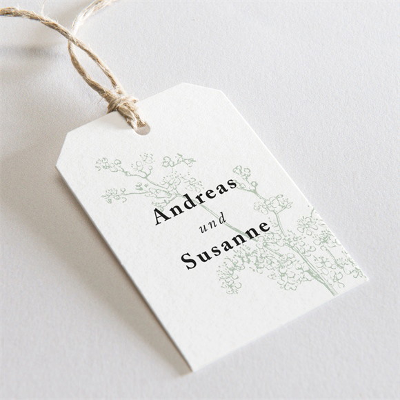 Geschenkanhänger Hochzeit "Farn"