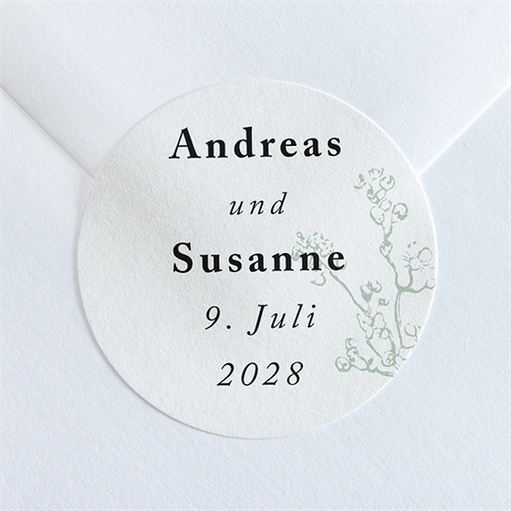 Aufkleber Hochzeit Farn