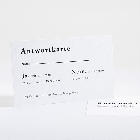 Antwortkarte Hochzeit Liebe im Rahmen ref.N16149