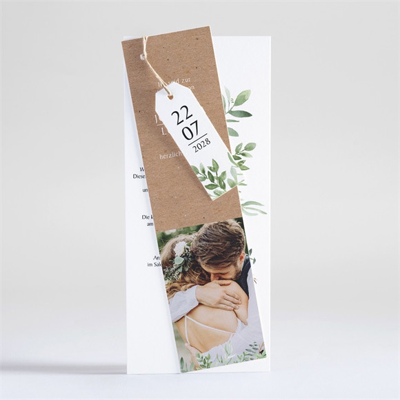 Hochzeitseinladung Blätterschmuck ref.N93101