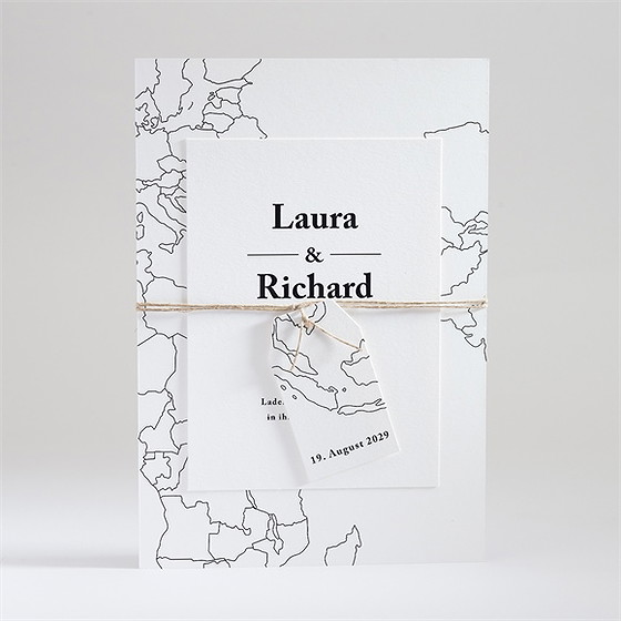 Hochzeitseinladung die weite welt