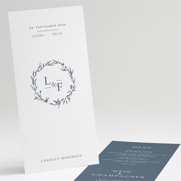 Menükarte Hochzeit Goldkranz ref.N22199