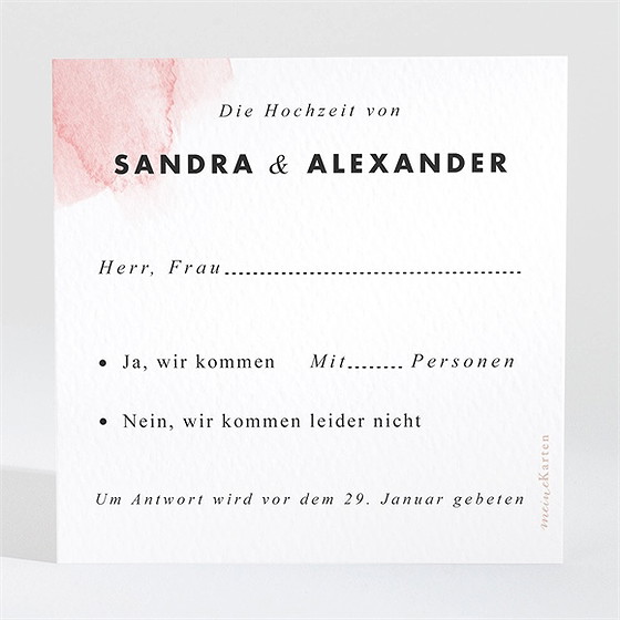 Antwortkarte Hochzeit Nuance