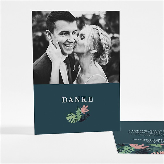 Dankeskarte Hochzeit Natur Design - Silber
