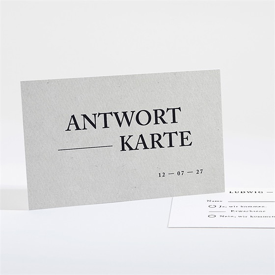 Antwortkarte Hochzeit Marmor Stil
