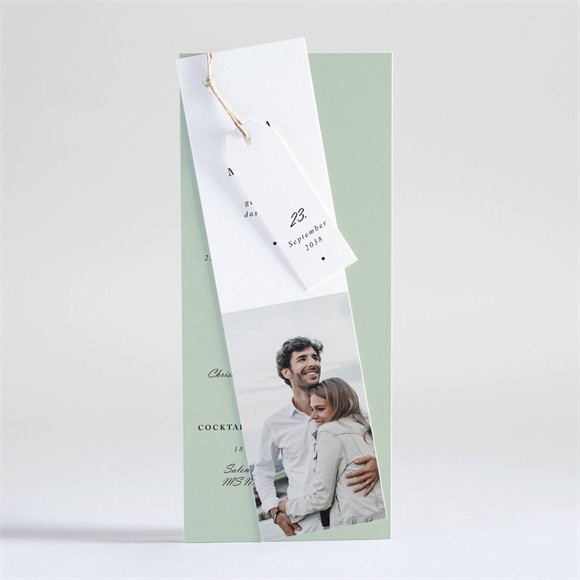 Hochzeitseinladung "Mandelgrün"