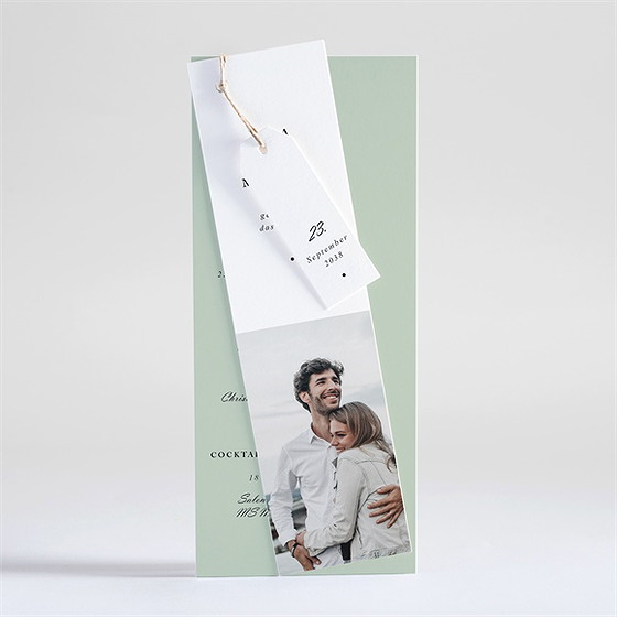 Hochzeitseinladung Mandelgrün