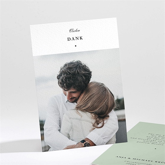 Dankeskarte Hochzeit Mandelgrün