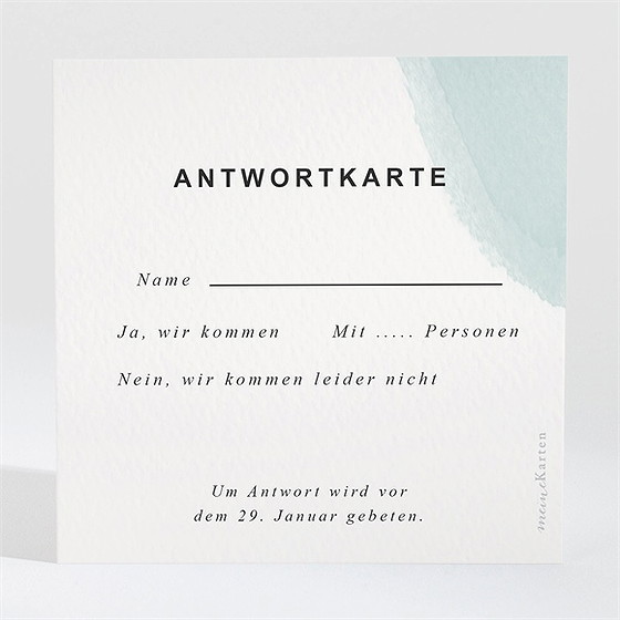 Antwortkarte Hochzeit Pastell Abstrakt