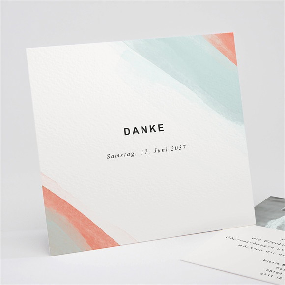 Dankeskarte Hochzeit Pastell abstrakt ref.N311244